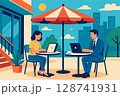 都会で仕事をしている男性 128741931
