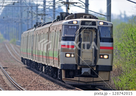 千歳線 島松-北広島 JR北海道 731系 G-116編成(札幌) 千歳線 島松-北広島 JR北海道 731系 G-116編成(札幌) 128742015