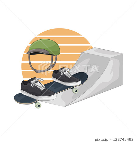 Illustration of Skateboard  128743492