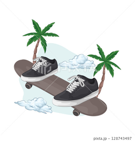 Illustration of Skateboard  128743497