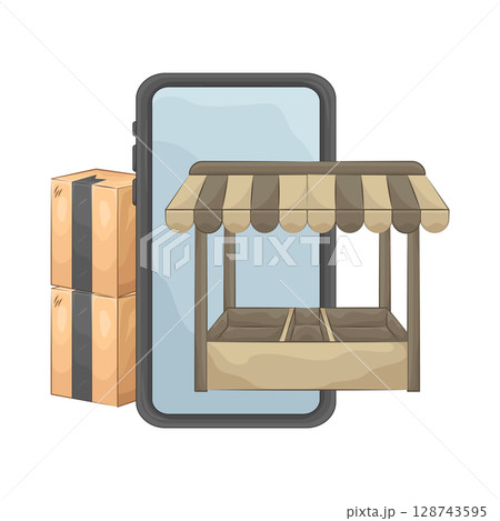 Illustration of Marketplace  128743595
