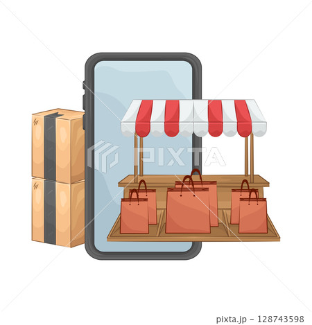 Illustration of Marketplace  128743598