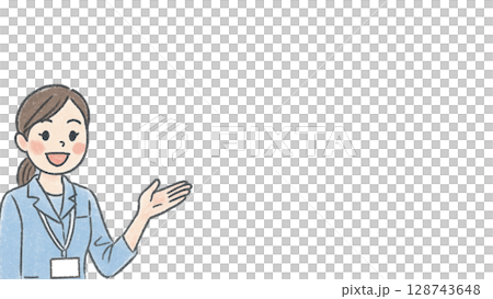 醫院工作人員引導病患（16：9 橫向橫幅插圖，附複製空間） 128743648