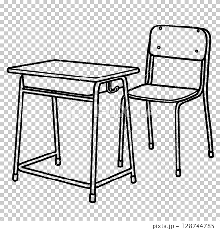 Desk and chair 128744785