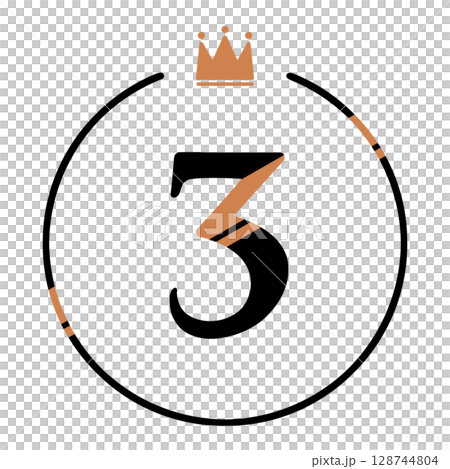 Ranking material 3rd place Illustration Ranking material 3rd place Illustration 128744804