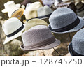 Fedora hats for sale on display 128745250