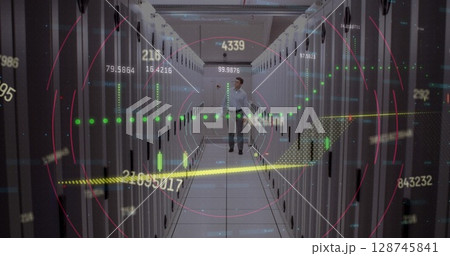 Image of data processing over computer servers 128745841