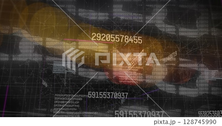 Image of data processing over light spots 128745990