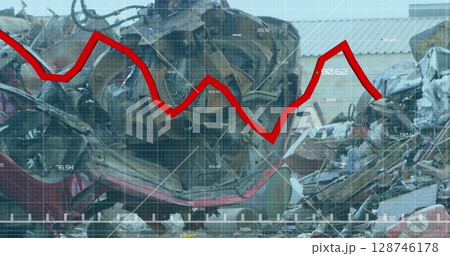 Image of data processing over rubbish dump Image of data processing over rubbish dump 128746178