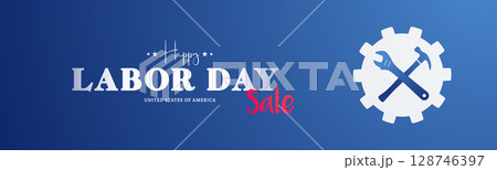 Happy Labor Day banner  128746397