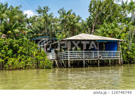 River boat tour on the Guama River at Belem do Para, a city on the north area of Brazil. 128746749