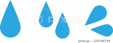 しずく 水滴 アイコンセット しずく 水滴 アイコンセット 128746794