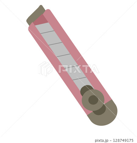 カッターのイラスト|文房具・便利な切断ツール素材 カッターのイラスト|文房具・便利な切断ツール素材 128749175