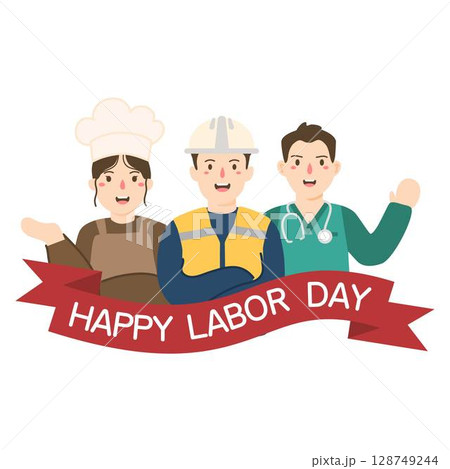 People with Various Profession. International Labor Day 128749244