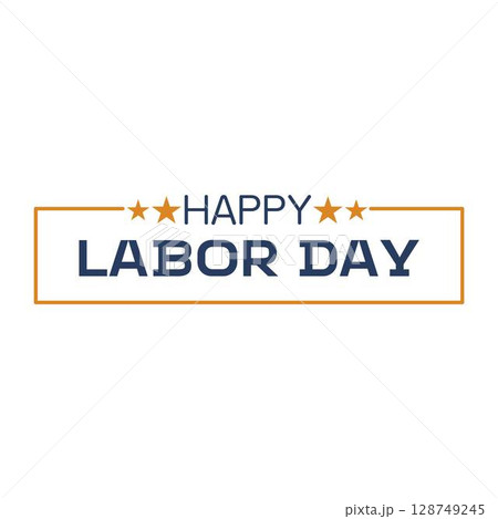 USA Happy Labor Day celebration text 128749245