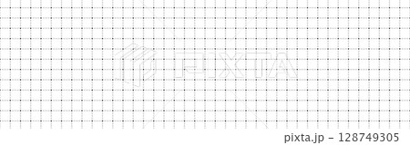 White grid with dotted lines and center points. Technical drawing, education or design template. Tech pattern with dots. Simple graph texture. Clean repeating layout. Vector illustration 128749305