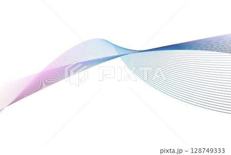 流れるような抽象的な波の背景イメージ素材 128749333