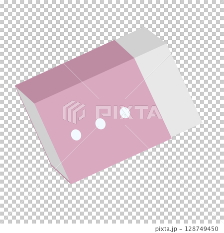 橡皮擦平面插圖|用於文具、學習和辦公材料 128749450