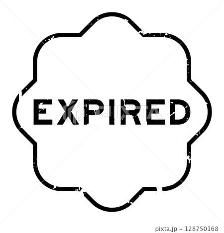 Grunge black expired word rubber seal stamp on white background Grunge black expired word rubber seal stamp on white background 128750168