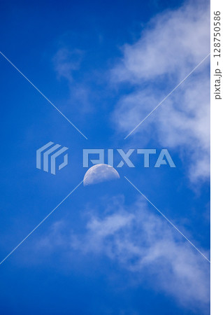 下弦の月 128750586