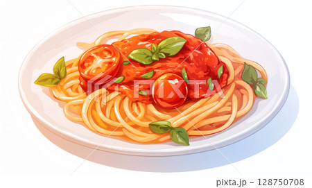 おいしそうなトマトパスタ 128750708