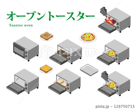 オーブントースターのイラストセット 128750713