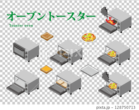 烤麵包機插圖集 128750713