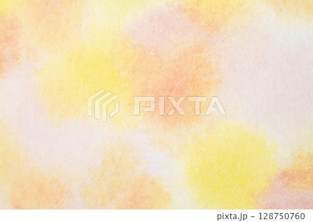 柔らかい黄色の水彩和紙背景テクスチャ 128750760