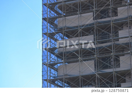 外部足場 (枠組足場) イメージ 外部足場 (枠組足場) イメージ 128750871