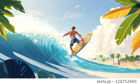 海で遊ぶ 128752660