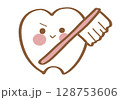 歯ブラシを持っている歯 128753606
