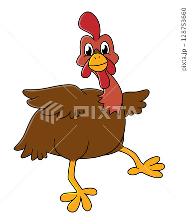 Cartoon happy turkey dance of illustration 128753660