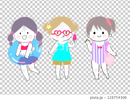 兒童泳衣女童 128754306