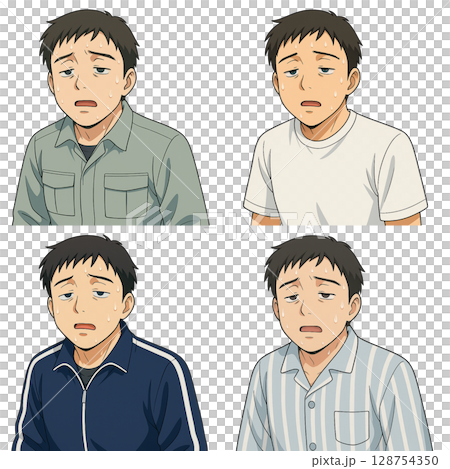 [Heat stroke prevention and dehydration] A collection of materials using anime-style characters to warn people No. 3 128754350