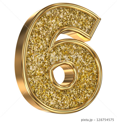 golden metal figure with diamonds 128754575