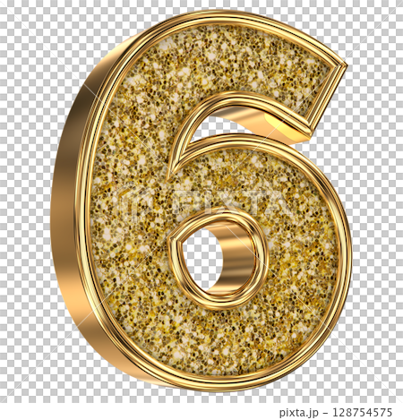 golden metal figure with diamonds 128754575