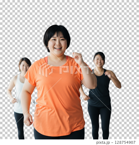 エクササイズする女性 128754907
