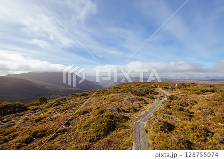 Barn Bluff Morning View in Tasmania Australia Barn Bluff Morning View in Tasmania Australia 128755074