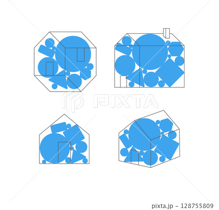 House design different shapes and form House design different shapes and form 128755809