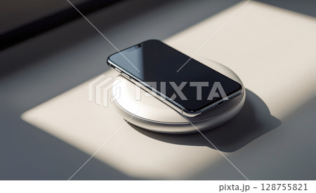 Smartphone with Wireless Charging and Sun Glare 128755821