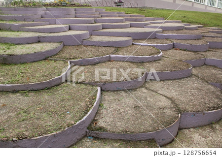 Decorative round borders in the city Decorative round borders in the city 128756654