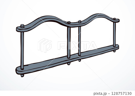 Vector drawing. Old wooden yoke Vector drawing. Old wooden yoke 128757130