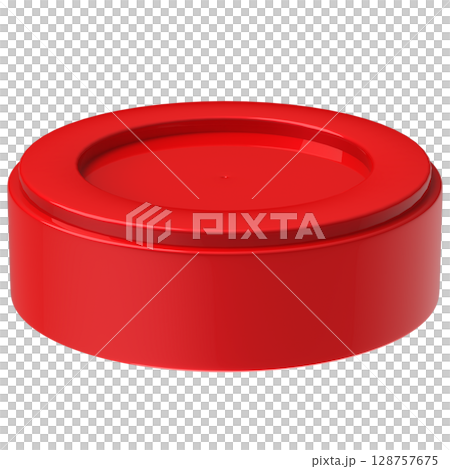 red round podium circle red for the holiday 128757675