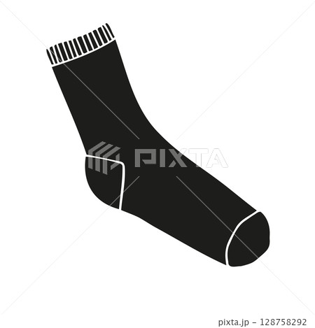 Vector hand drawn sketch doodle sock Vector hand drawn sketch doodle sock 128758292