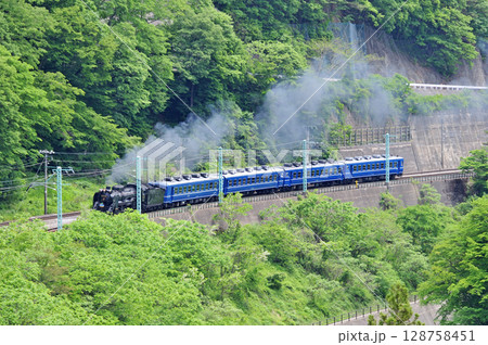上越線　上牧－水上　JR東日本　D51-498+12系（高崎）　SLみなかみ 128758451