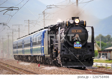上越線　後閑－沼田　JR東日本　D51-498+12系（高崎）　SLみなかみ 128758466