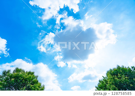青空と雲と木立 青空と雲と木立 128758585