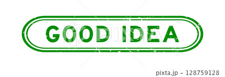 Grunge green good idea word rubber seal stamp on white background Grunge green good idea word rubber seal stamp on white background 128759128