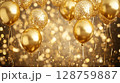 金の風船の背景 128759887