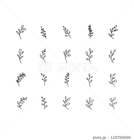 Soft Botanical Sprigs. Graceful sprigs of plants with fine line rendering and spaced repetition. Soft Botanical Sprigs. Graceful sprigs of plants with fine line rendering and spaced repetition. 128760000
